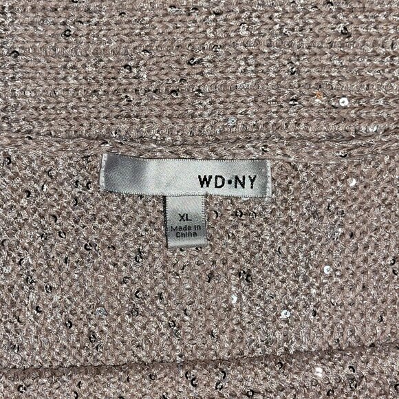 XL | WD.NY | Cropped Shimmer Sequin Knit Pullover - Picture 4 of 5